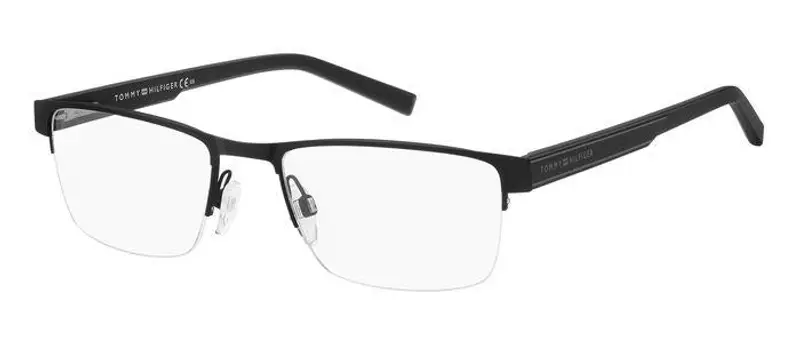 Tommy Hilfiger Uomo TH 1996 003 Montature da vista Acciaio Nero-opaco Squadrata