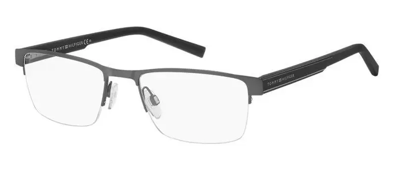 Tommy Hilfiger Uomo TH 1996 R80 Montature da vista Acciaio Canna di Fucile opaco Squadrata