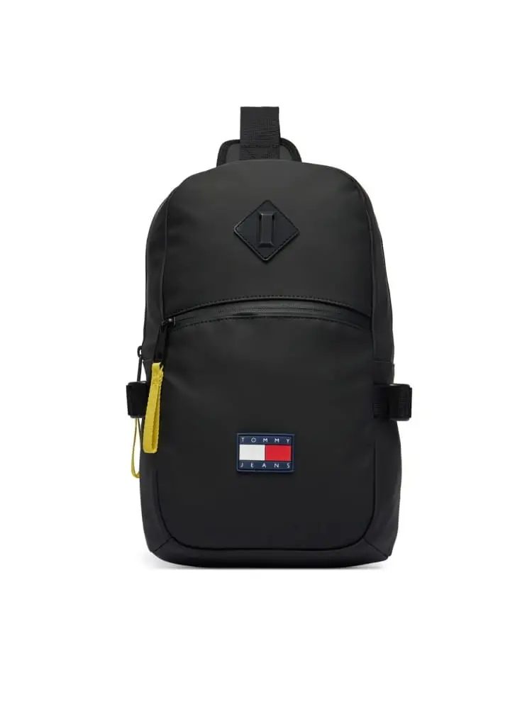 Tommy Hilfiger zaino marsupio in ecopelle nera daily nero con logo