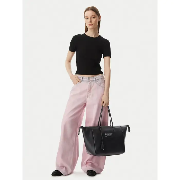 Borsetta Tommy Jeans Tjw Bold Tote AW0AW18786 Nero