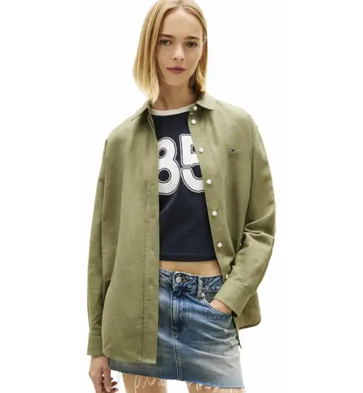 Camicia maniche lunghe W - donna Green