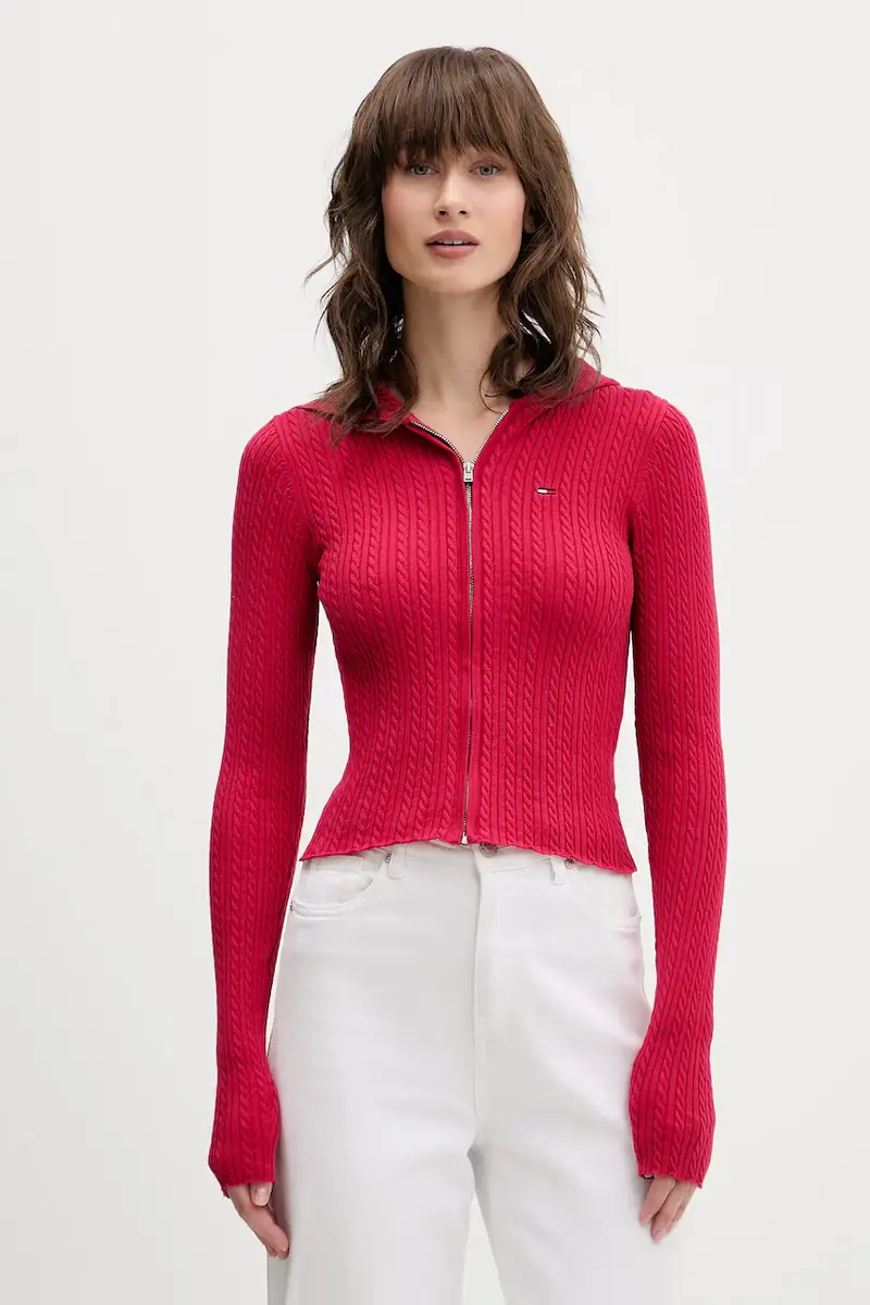 Tommy Jeans Cardigan Donna Rosa 3779346