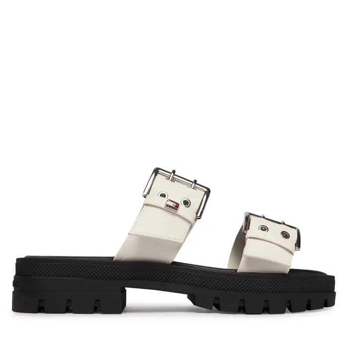 Tommy Jeans Ciabatte Tjw Buckle Straps Sandal EN02966 Crema