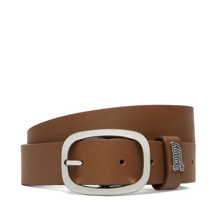 Cintura Tommy Jeans Tjw Oval 3 0 Buckle AW0AW18812 Marrone
