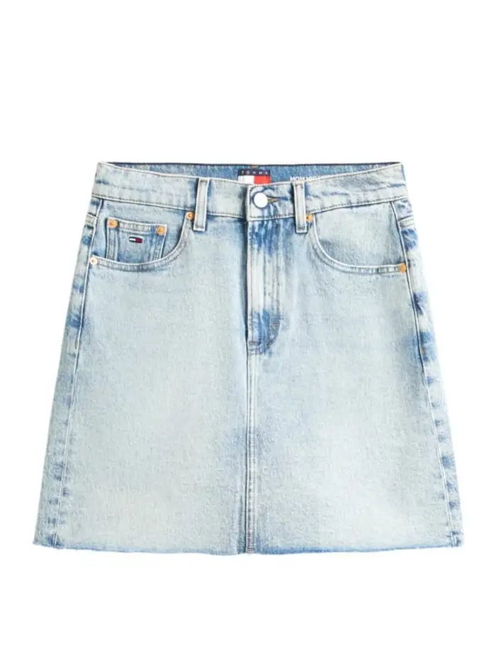 gonna in denim donna logo sul retro