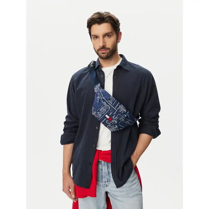 Marsupio Tommy Jeans Tjm Ess Daily Bandana Bumbag AM0AM14350 Blu