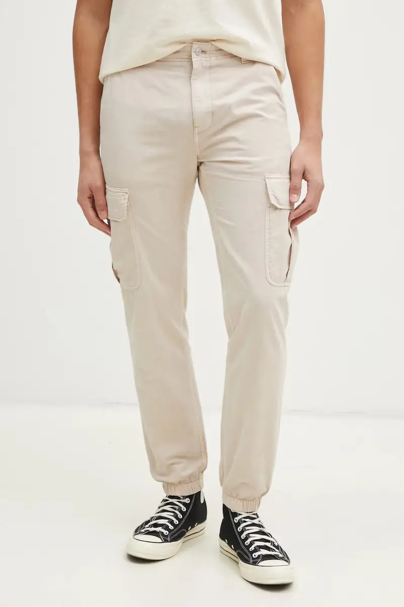 Tommy Jeans pantaloni in cotone colore beige DM0DM20284
