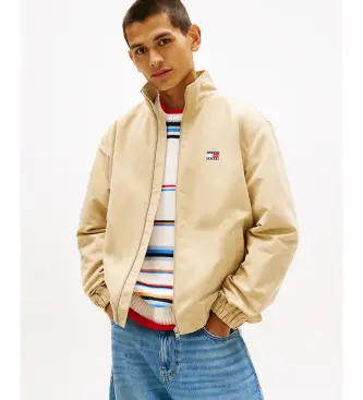 Tommy Jeans per uomo DM0DM22720 Giacca beige Bobby, Casual, Poliestere