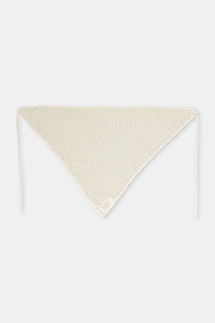 sciarpa piccola da donna in cotone Beige