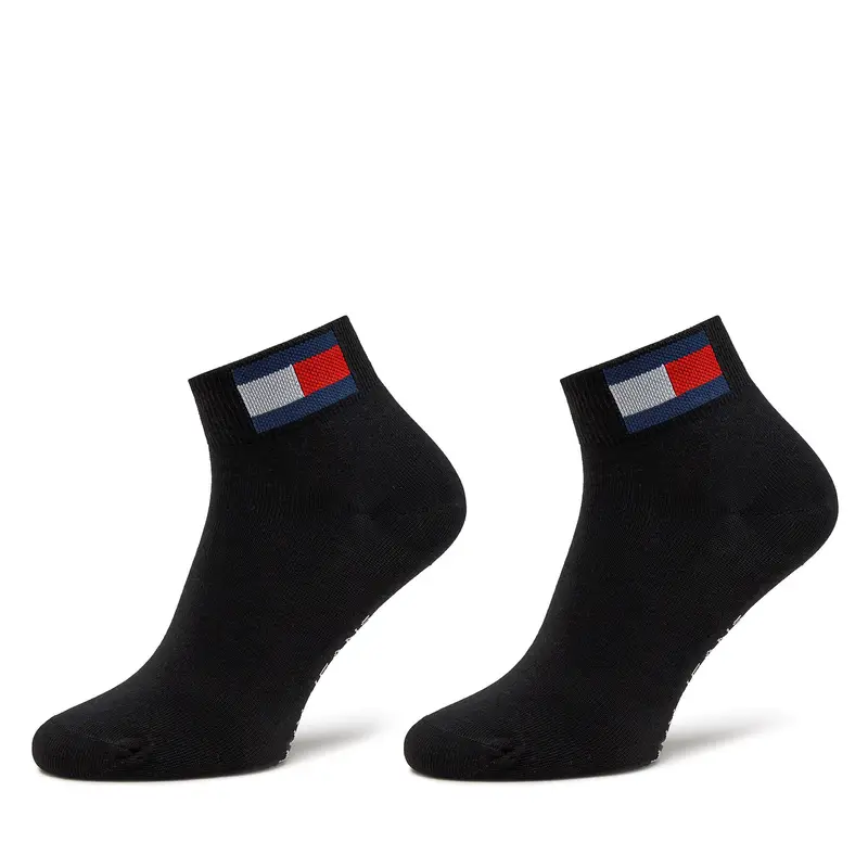 Tommy Jeans Set di 2 paia di calzini lunghi unisex 701228223 Nero