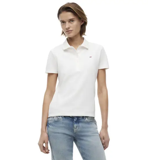 Slim Essential SS W - polo - donna White