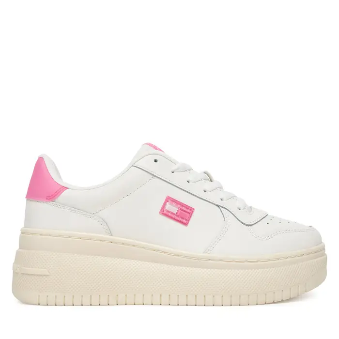 Sneakers Tommy Jeans Tjw Basket Flatform EN0EN02981 Bianco
