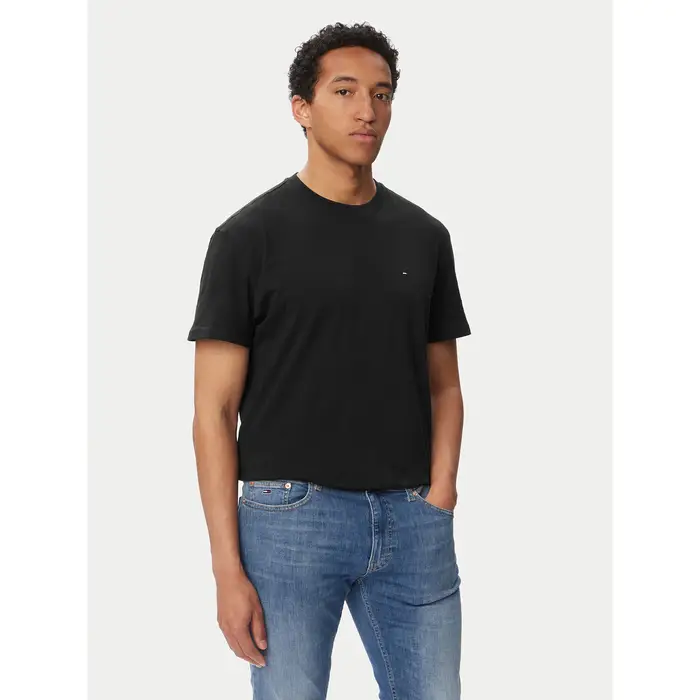 Tommy Jeans T-shirt Tjm Reg Sflag Ss Tee Ext DM0DM22504 Nero Regular Fit
