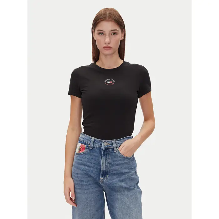 T-shirt Tjw Slim Essential Logo 2 Tee DW0DW20316 Nero Regular Fit