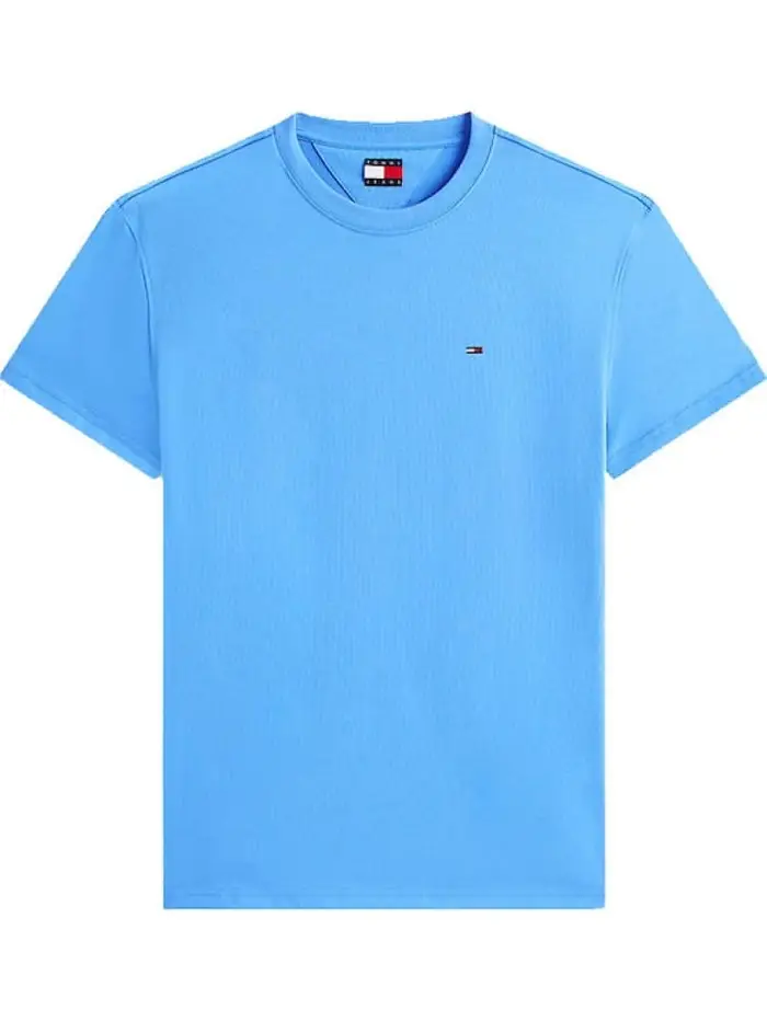 tshirt azzurra uomo mini logo