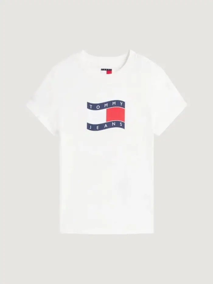 tshirt bianca donna maxi logo