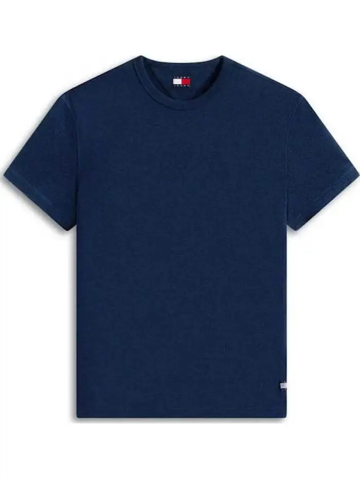 tshirt blu navy uomo mini logo sul fondo