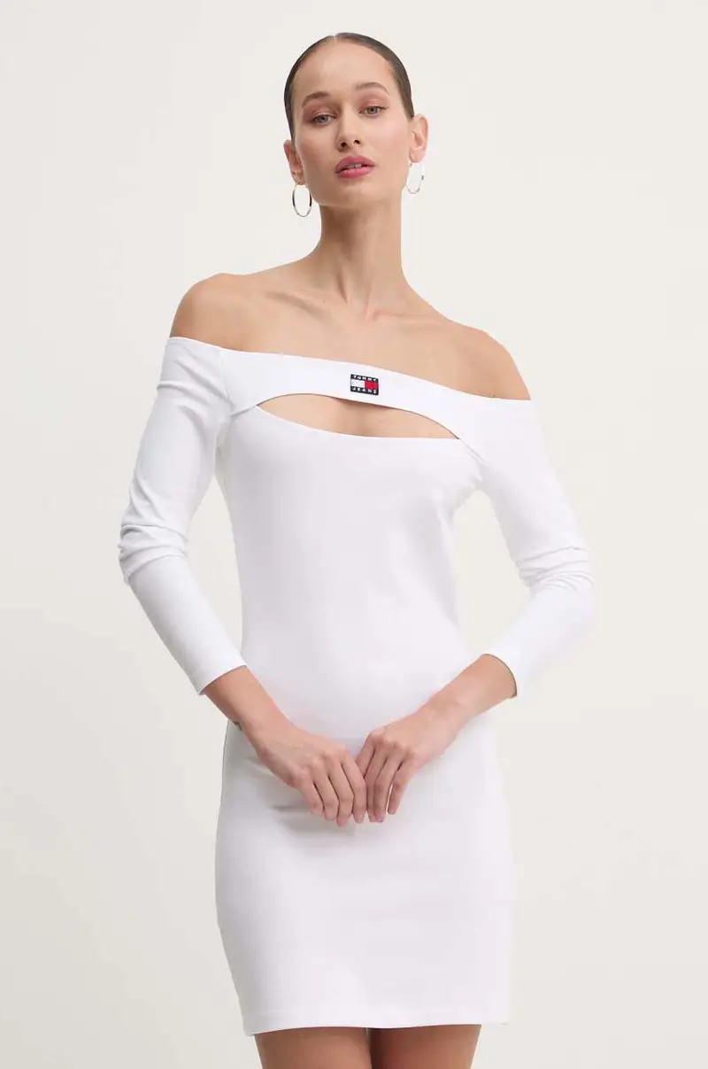 Tommy Jeans vestito colore bianco DW0DW18461