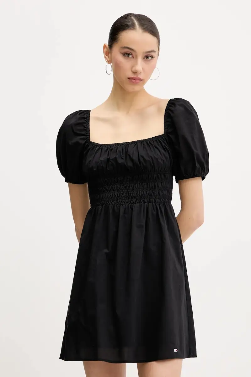 Tommy Jeans vestito in cotone colore nero DW0DW21334