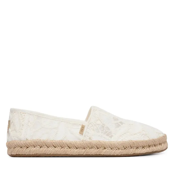 Espadrillas Toms Egret Floral Crochet 10023030 Bianco