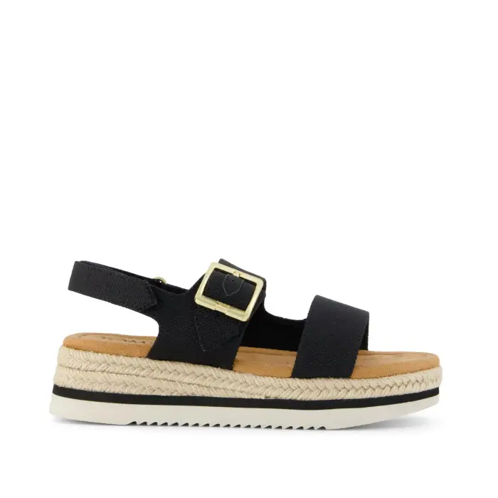 TOMS Sandali con plateau da ragazza Giana Noir