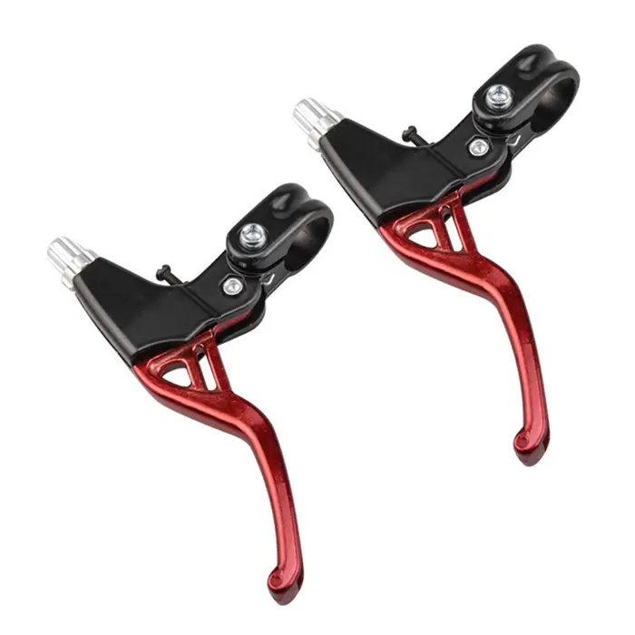 TOMTOP JMS 1 paio di leve del freno della bicicletta V-Brake in lega di alluminio MTB Mountain Bike maniglia del freno 22mm rosso