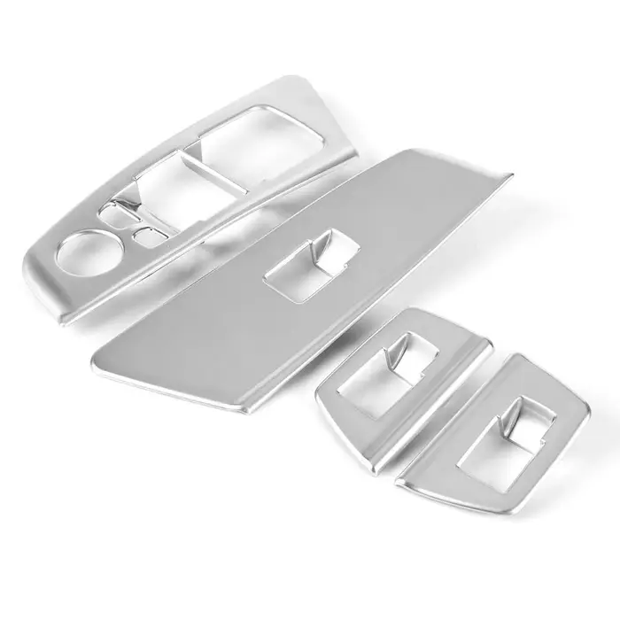 4 pezzi Interruttore Alzacristalli Auto Pulsante Alzacristalli Cornice Copertura Modanatura per BMW Serie 5 G30 20172018 (# 1)