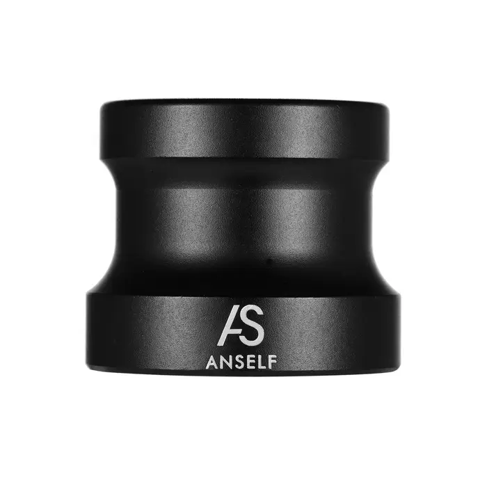 TOMTOP JMS Anself Supporto per rasoio da barba da uomo Supporto in alluminio Mini base da barba Supporto per strumento da barba nero