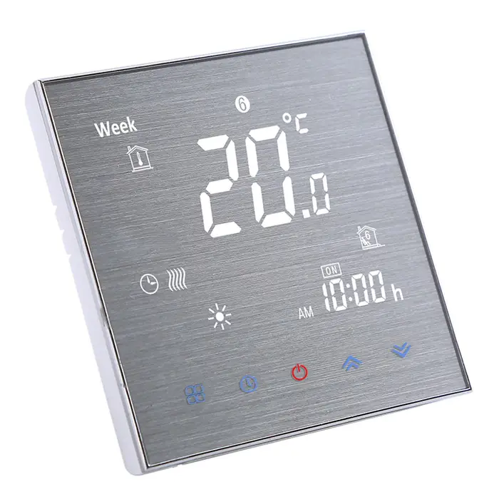TOMTOP JMS BTH-2000L-GA Termostato per riscaldamento a pavimento ad acqua Regolatore di temperatura digitale Ampio display LCD Controllo