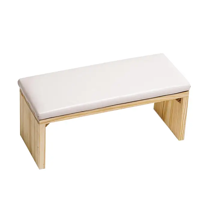 Cuscino per mani Cuscino per bracciolo per unghie Supporto per cuscino Supporto in legno Strumento per salone di bellezza bianco