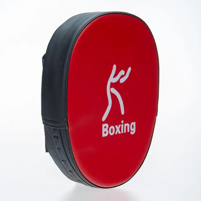 TOMTOP JMS Guanto da boxe Guanto da boxe in pelle PU Schiuma spessa Curvo Focus Target Pad Kickboxing Muay Thai Karate One Rosso