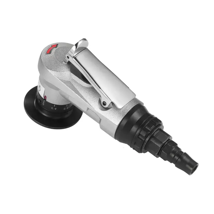 TOMTOP JMS Mini smussatrice pneumatica Utensile per smussatura manuale portatile con ingresso aria da 1/4 di pollice con regolazione argento