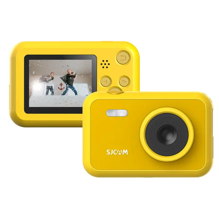 SJCAM FunCam 1080P Fotocamera digitale per bambini ad alta risoluzione Mini videocamera portatile con 12 Mega giallo