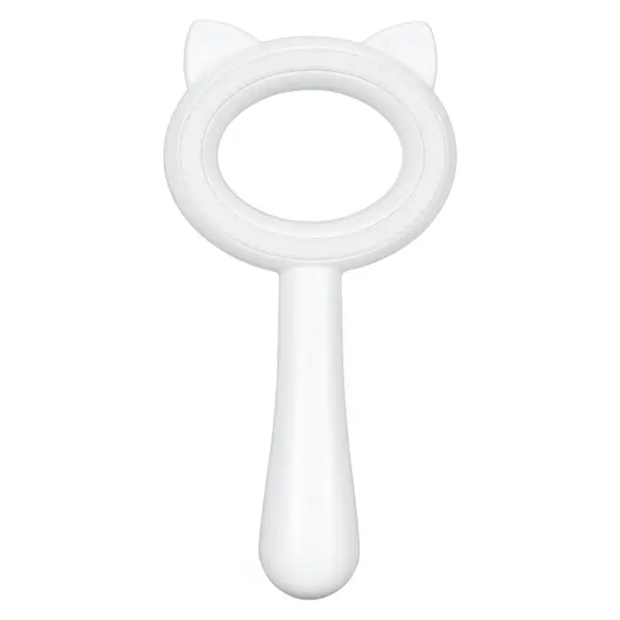 Spazzola Toelettatura Gatto Multiuso Doppia Faccia Spazzola Deshedding Massaggio Pettine Rimozione Peli Animali Domestici per Gatti Cani bianco