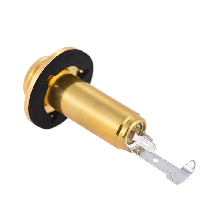 TOMTOP JMS Spina per presa jack con terminale mono per chitarra elettrica acustica con viti oro