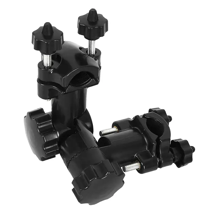 Supporto per canna da pesca regolabile a 360 gradi Supporto per sedia da pesca Supporto per ombrello Supporto per sedile da pesca rotante nero