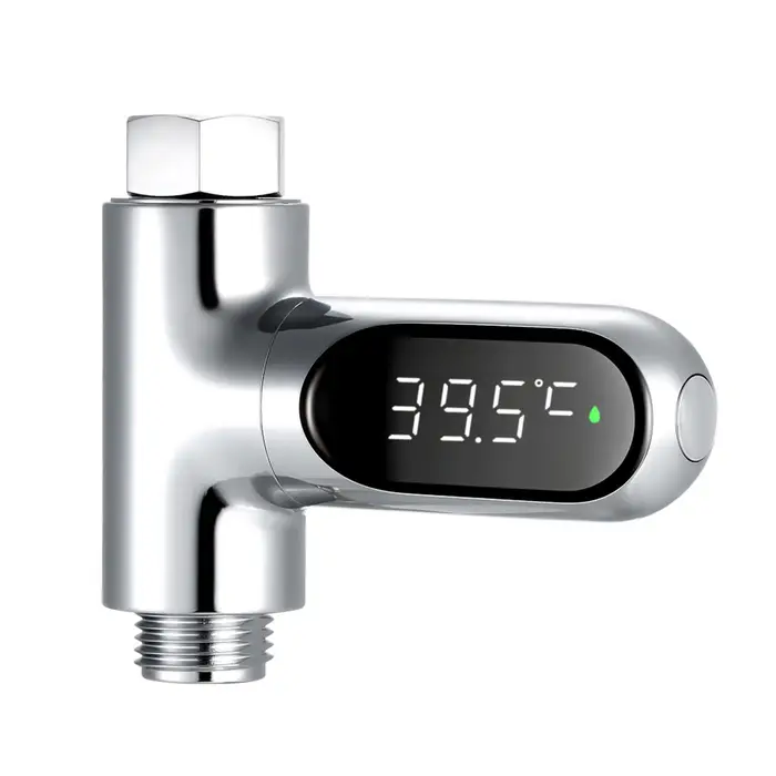 TOMTOP JMS Termometro digitale per doccia Celsius Fahrenheit Termometro per bagno Termometro per acqua 585 Celsius Misurazione a 360 gradi
