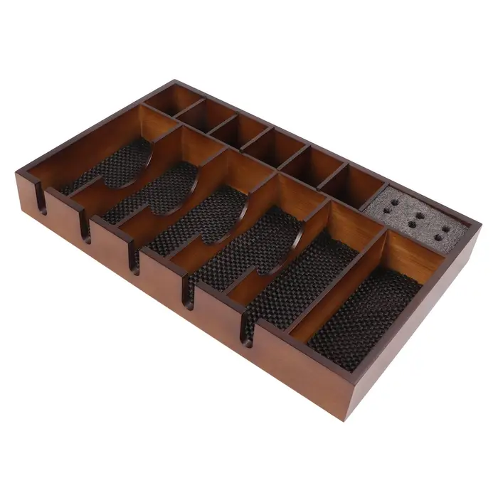 TOMTOP JMS Vassoio per Clipper da Barbiere Ampia Area Antiscivolo in Legno Porta Organizer per Clipper da Barbiere per Capelli