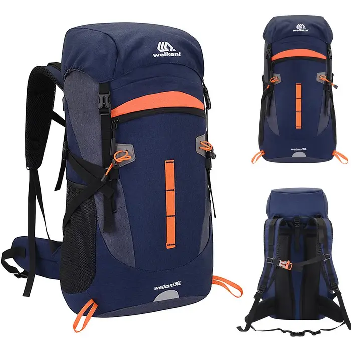 TOMTOP JMS Zaino sportivo da esterno da 50 litri Zaino da alpinismo impermeabile Gilet sportivo di grande capacità blu