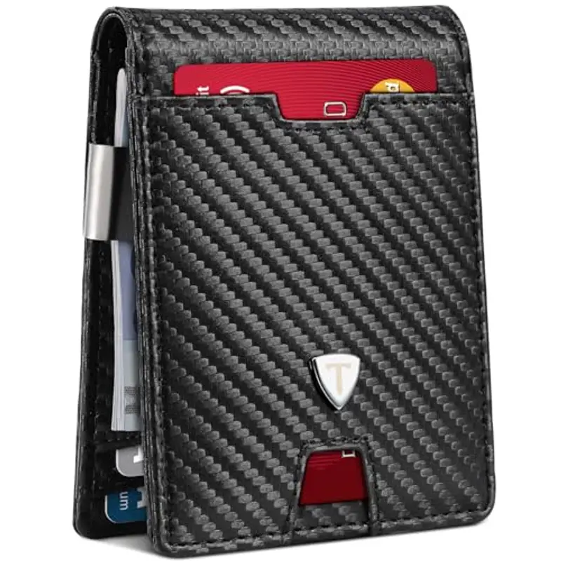 Tomylv Porta carte di credito Uomo Nero 942654