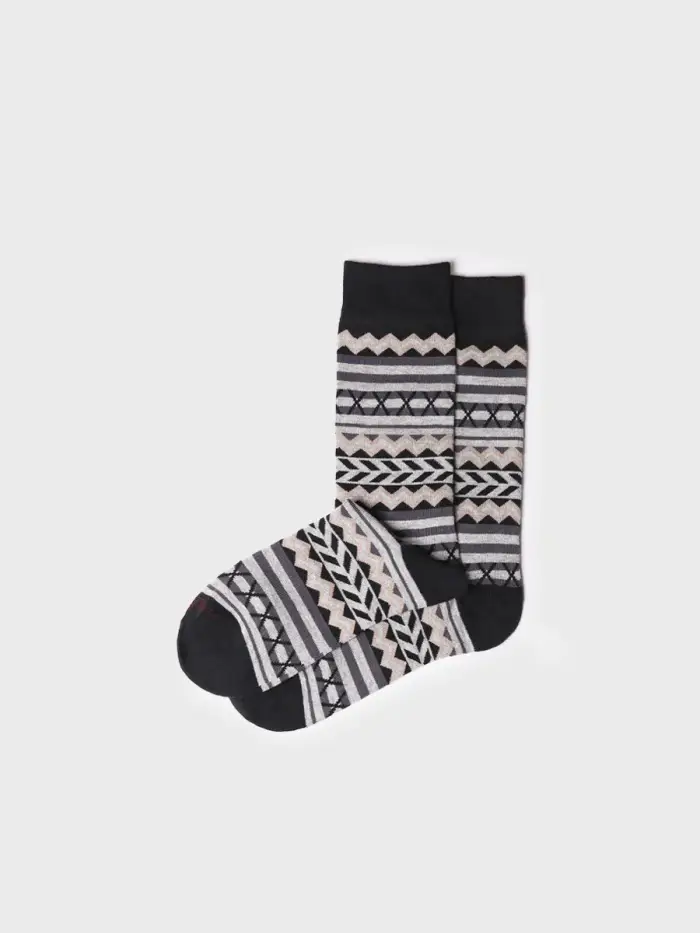 TONI PONS Calzini unisex in cotone con bordo NERO