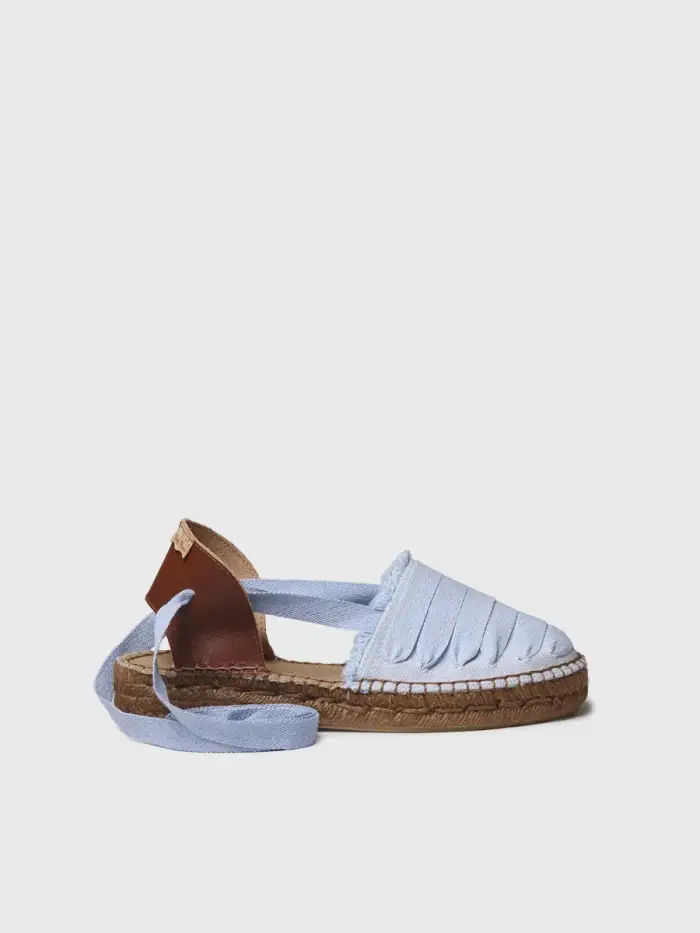 TONI PONS Espadrilla bassa da donna con nastri | GAVET-DH CELESTE
