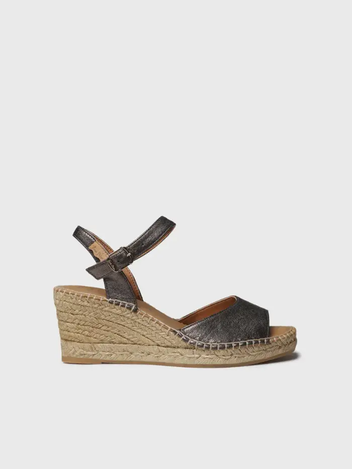 TONI PONS Espadrilla con zeppa da donna in pelle | SIA-P BRONZO