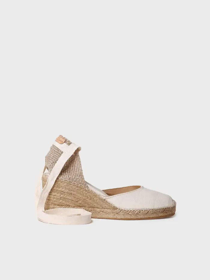TONI PONS Espadrillas con zeppa e fasce ECRÙ