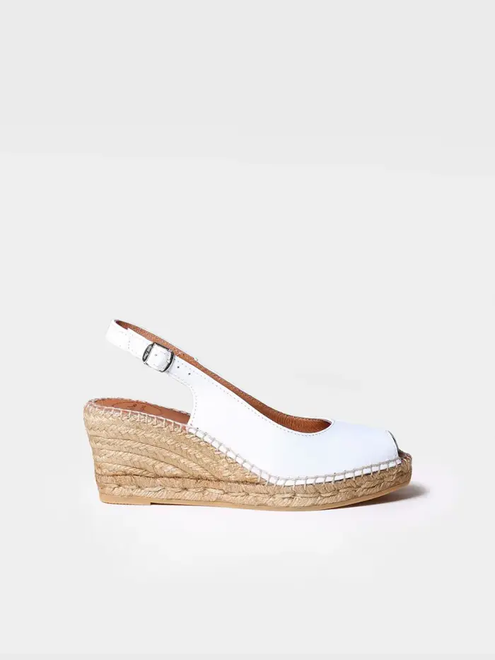 Toni Pons Espadrillas con zeppa in stile peep toe BIANCO
