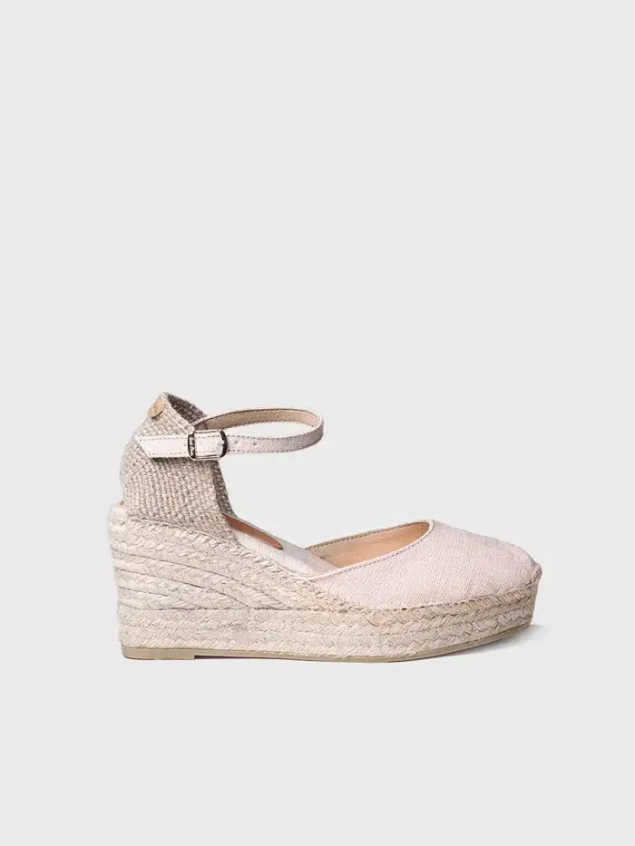 TONI PONS Espadrillas da donna con zeppa in lino PIETRA