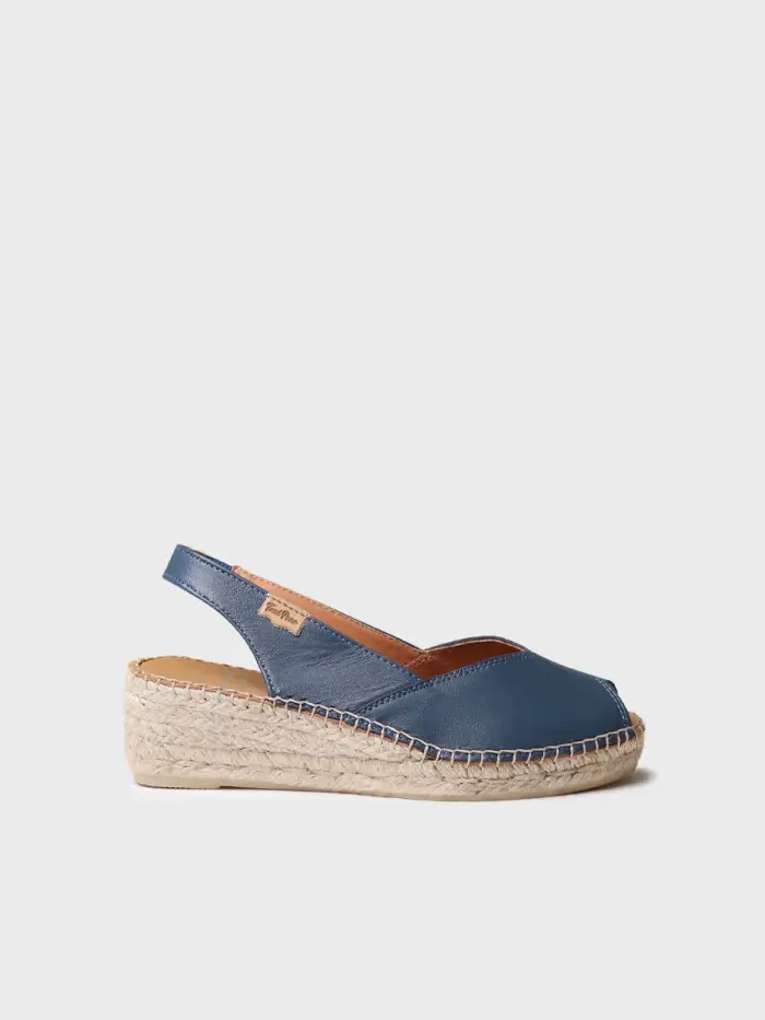 TONI PONS Espadrillas da donna con zeppa in pelle OCEANO