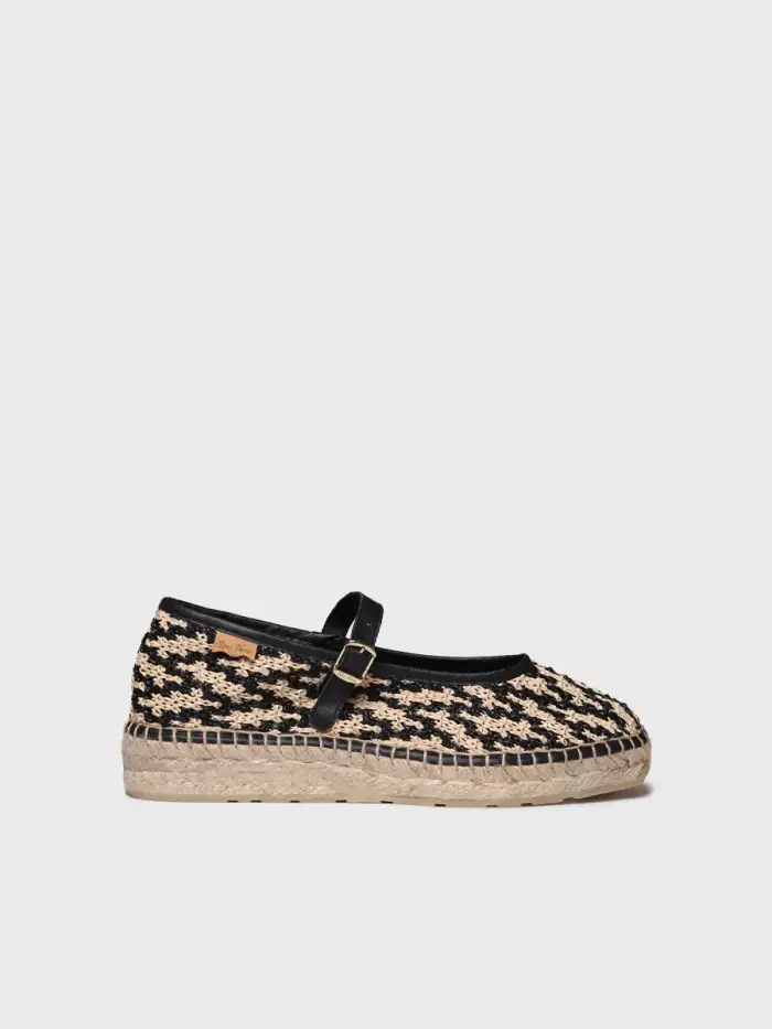 TONI PONS Mary Jane da donna in rafia | INCA-RP NEGRO