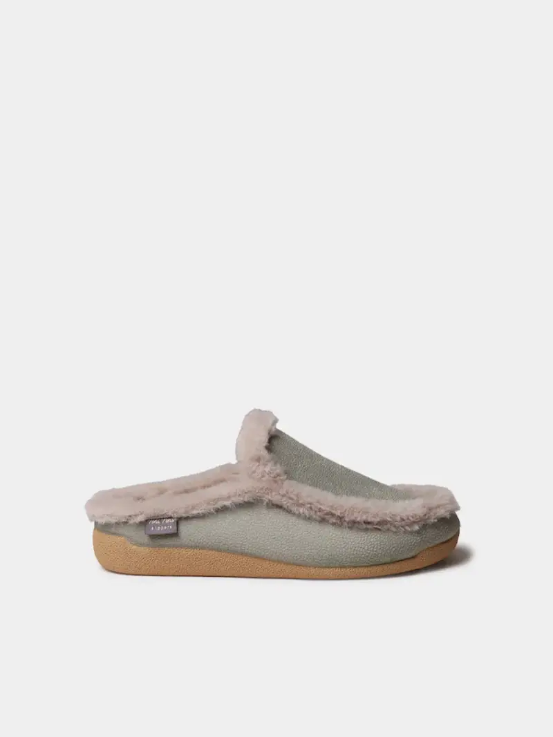 TONI PONS Pantofola tipo zoccolo da donna in tessuto MENTA