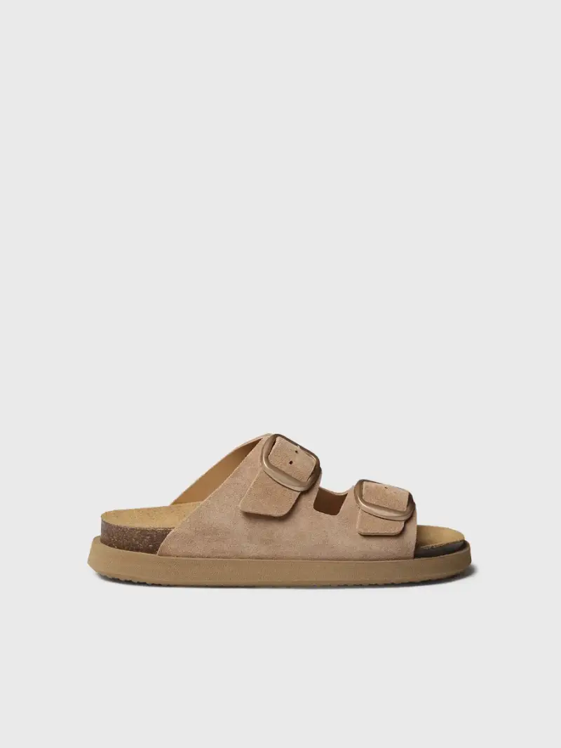 TONI PONS Sandalo da donna in camoscio con fibbie | GONIA-QT CAMEL